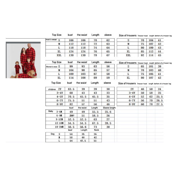 Julfamiljsmatchande pyjamas för julhelgen Children 8-9Y