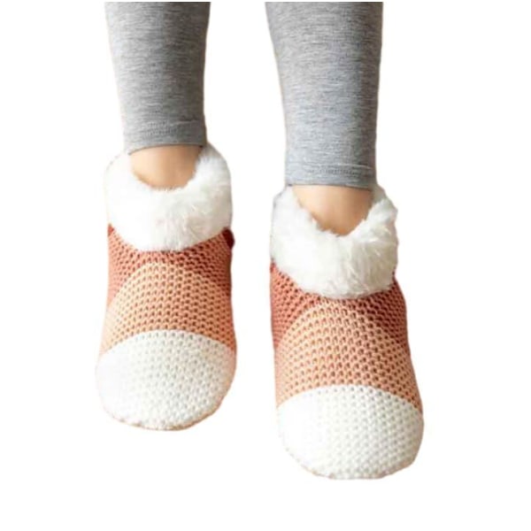 Ett par sömnsockor med halkfria mattor Pink