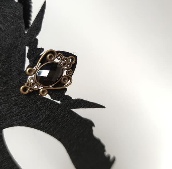 Halloween Sort Spinder Dødsmand Maske Black