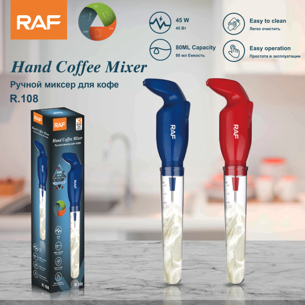 Mini Mælkeskum Apparat Håndholdt Skum Maker - Pisk Drikke Mixer til Kaffe Blue