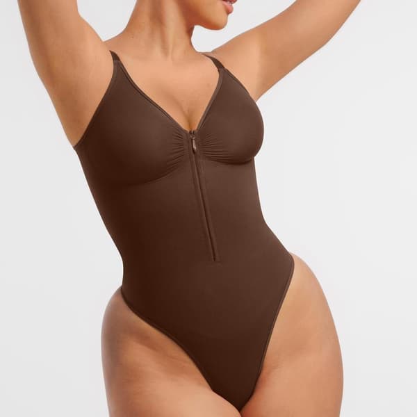 Formande Bodysuit för Kvinnor, Magkontroll, Helkroppsformare, Utslätande Kompression Coffee L