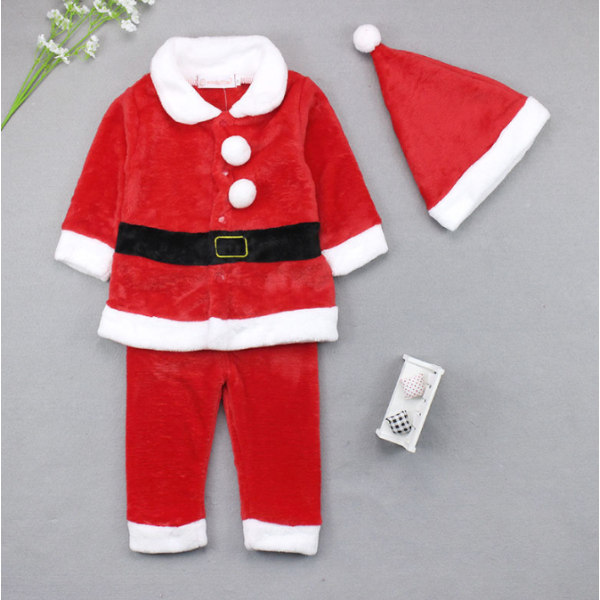 Baby Girls Christmas Party Kläder Xmas Santa Outfit 100cm