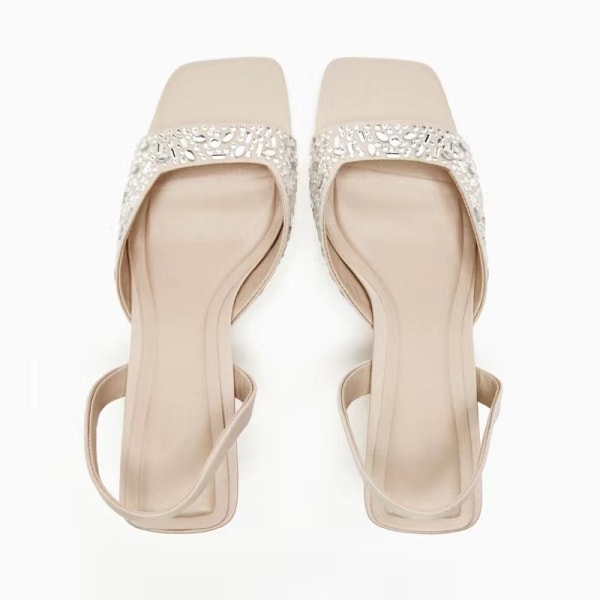 Strappy Sandaler med Rhinestone Heels Sandaler 37