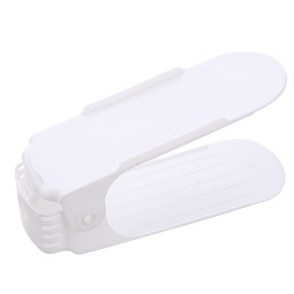Shoe Organizer dubbla lager skor förvaringsställ white