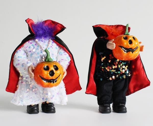 18CM Halloween Hovedløs Græskar Dukke White