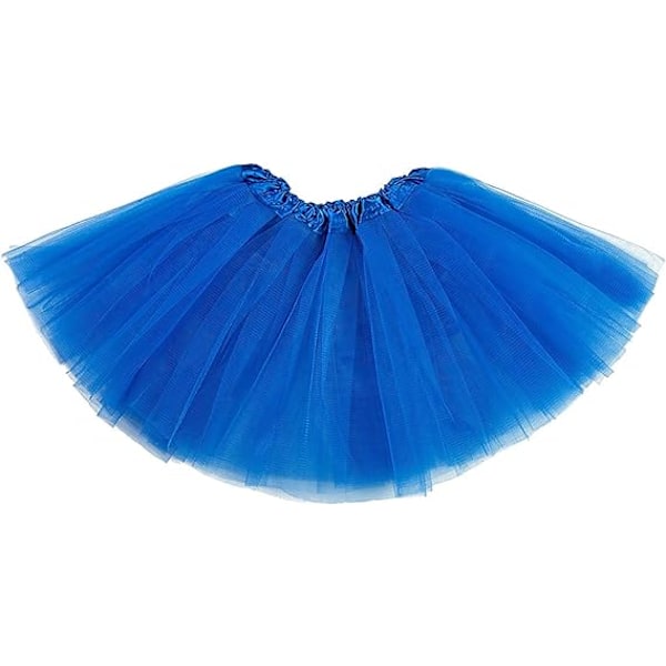 Tutuskjort för Kvinnor och Tonåringar - Klassisk Elastisk 5-Lagrad Tyll Ballettskjort Blue
