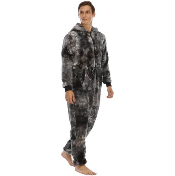 En pyjamas med huva för män L