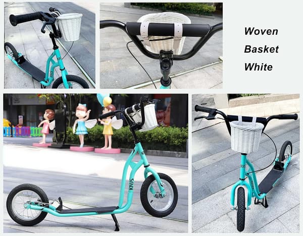 Vävd Mini Cykelkorg för Barncykel Styre White