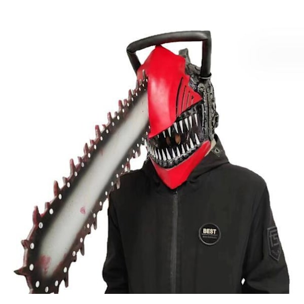 Halloween Chainsaw Man Latex Hodeplagg S