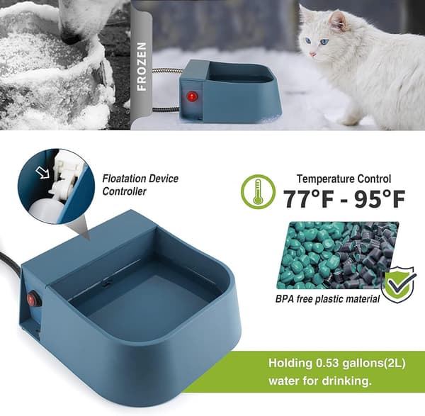 Oppvarmet Automatisk Vannkar for Utedogs American Standard