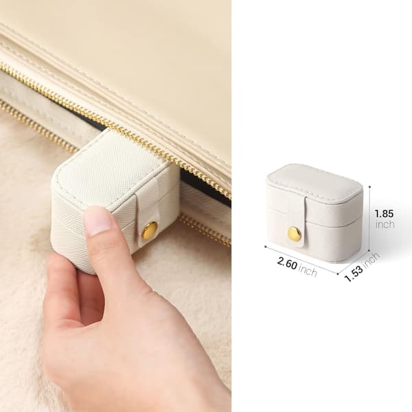Mini Ringförvaringslåda Organizer Resesmyckeskrin White