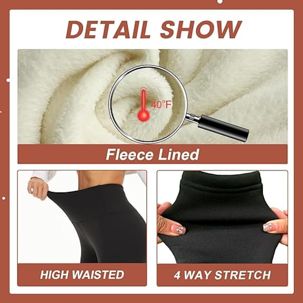 Dame Fleeceforet Leggings Termisk Varme Vinter Strømpebukser Højtaljede Yoga Bukser Grey L