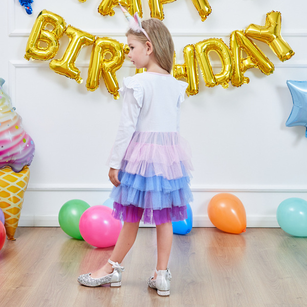 Toddler sommar ärmlösa Tutu-klänningar 5-6Y