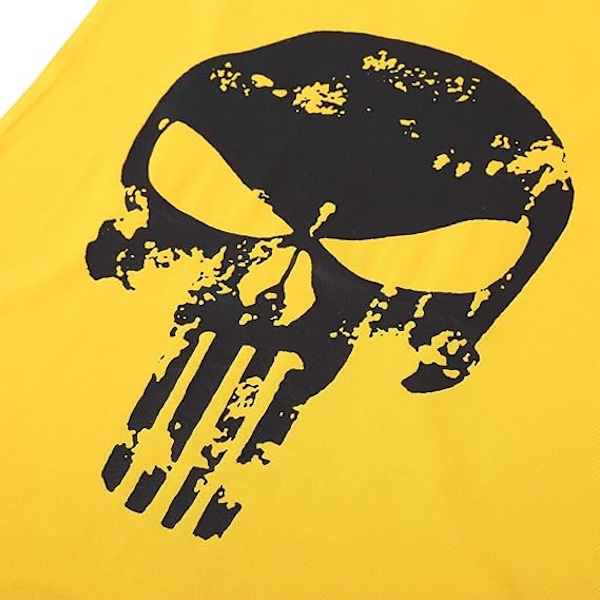 Miesten treenihupparihihaton lihaspaita kehonrakennukseen Yellow M