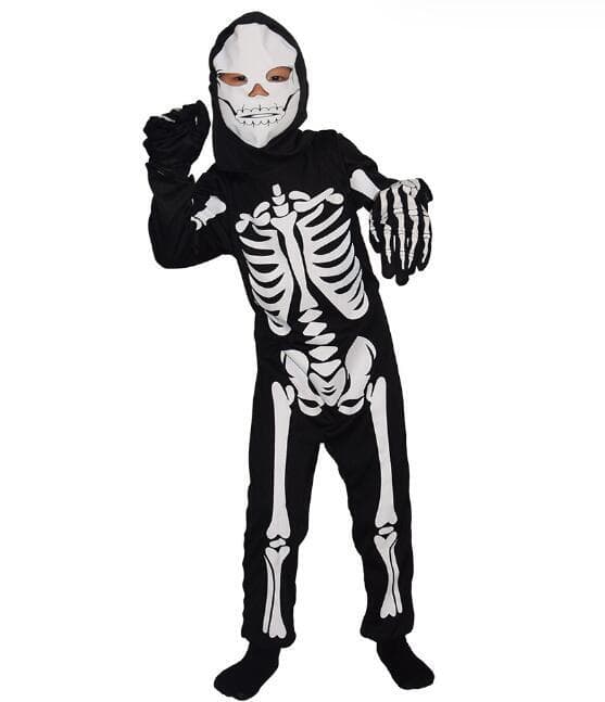 Halloween Barnkostym för Barn - Skelett Spöke L