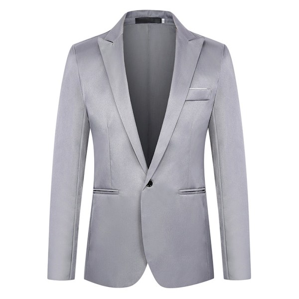 Herr Blazers Slim Fit Business Casual Kostymjacka Grey L