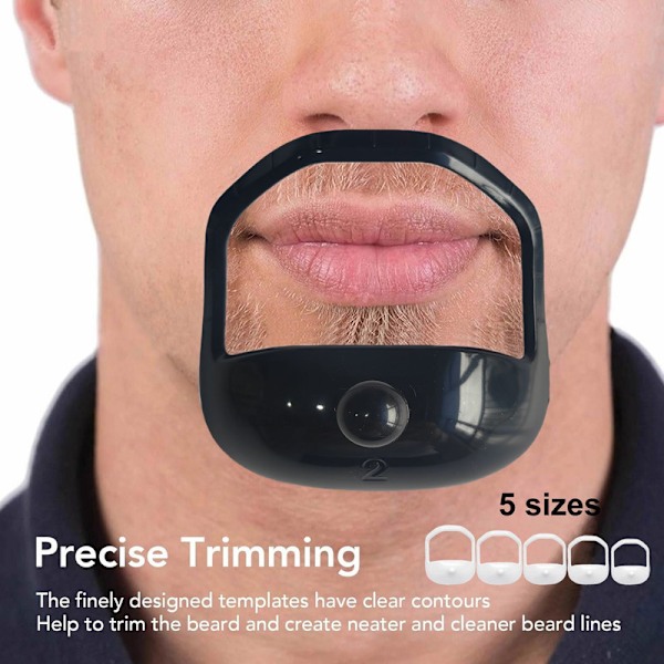 Skäggformare Getskägg Mustasch Grooming Verktyg 5 ST Black