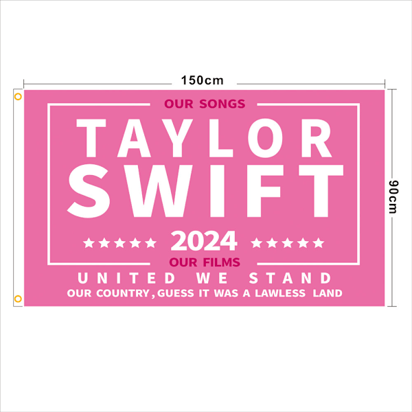 Taylor 2024 -lippu 3x5 jalkaa, vaaleanpunainen, muusikkolippu TL023-DP-QZ2004