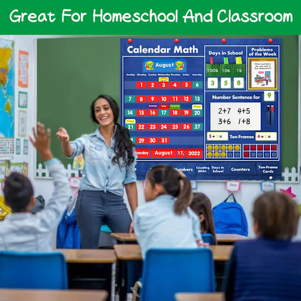 Daglig Matematik Kalender Fickdiagram, 38\" x 43\"