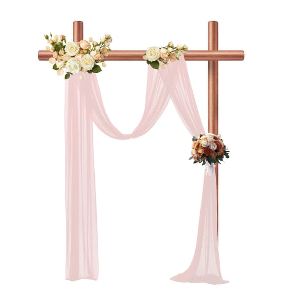 Bryllupsbue Drapere Stoff 2 Paneler 20Ft Pink 75*600cm