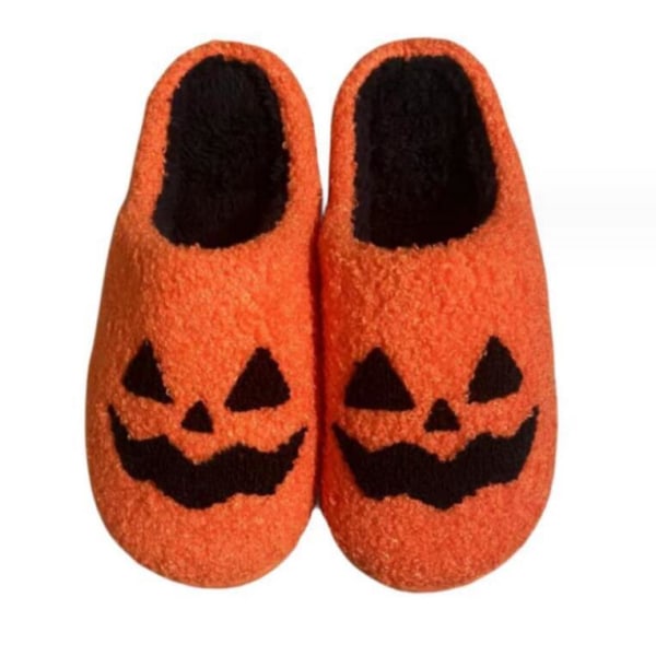 Halloween-kurpitsatossut naisille ja miehille Orange 39-40