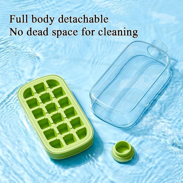 Jääpala Pullo – 2-in-1 Kosketusvapaa Jääpala-astia & Vesipullo Kannella Green/800ml