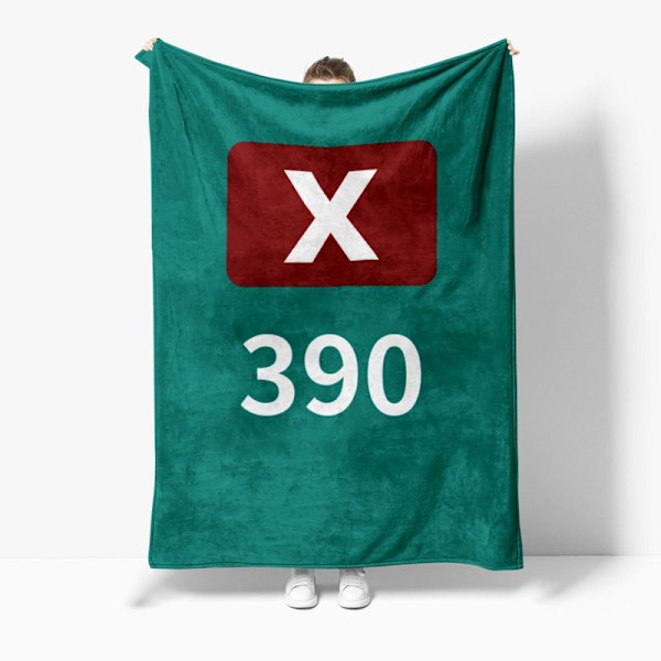 Squid Game-inspireret Tæppe, Blødt Fleece-Tæppe til Fans No.390 XS