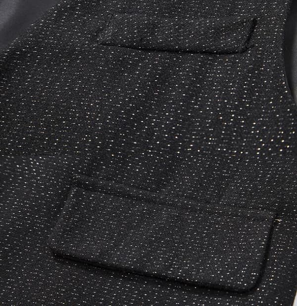 Herre Singelbrystet Slank Pasform Suit Vest Black M