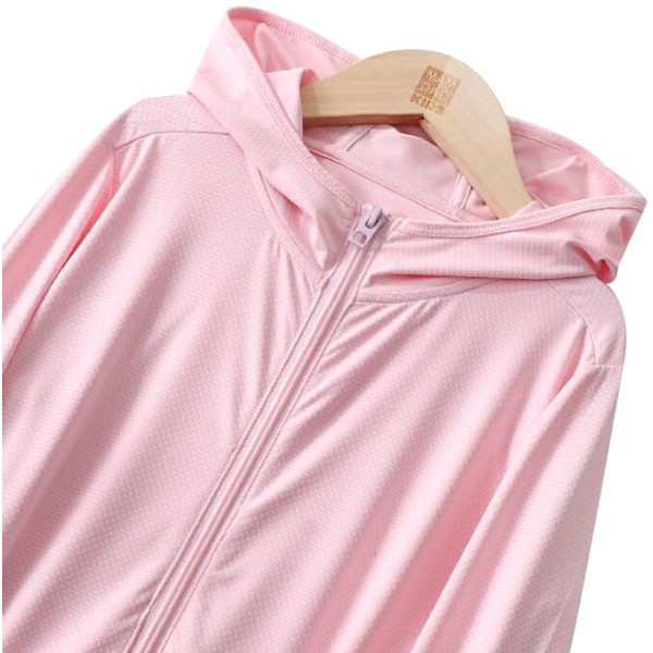 Solskyddsjacka med huva för pojkar, flickor pink 140cm