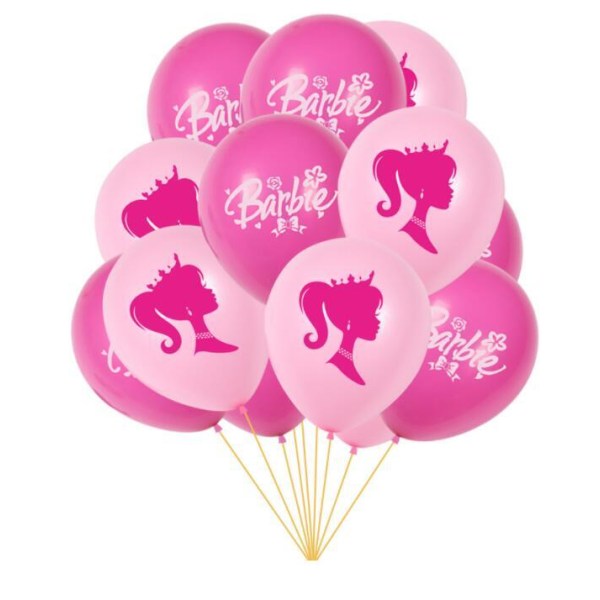 Rosa födelsedagspartydekoration för flickor med ballonger Package 1