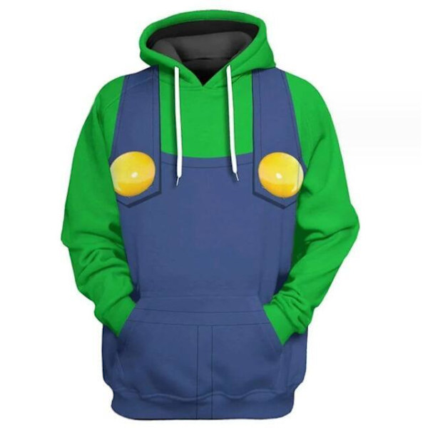 Maiao 3D-tryckt Huvtröja för Män Green 2XL