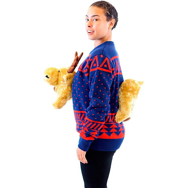 3D Röd och Grön Vuxen Jumper Fula Julkläder Bear M