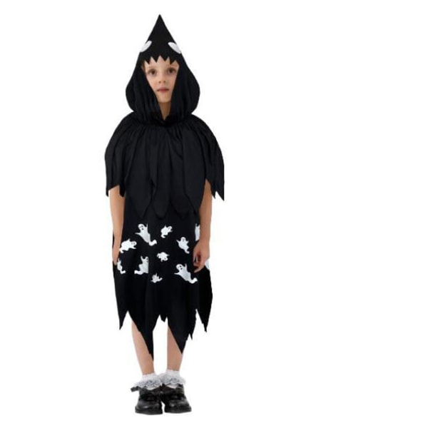 Halloween-kappe med hette for barn Black M