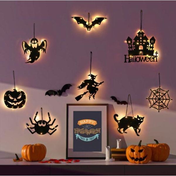 8 stk. Halloween LED Lysdekorationer 8PCS