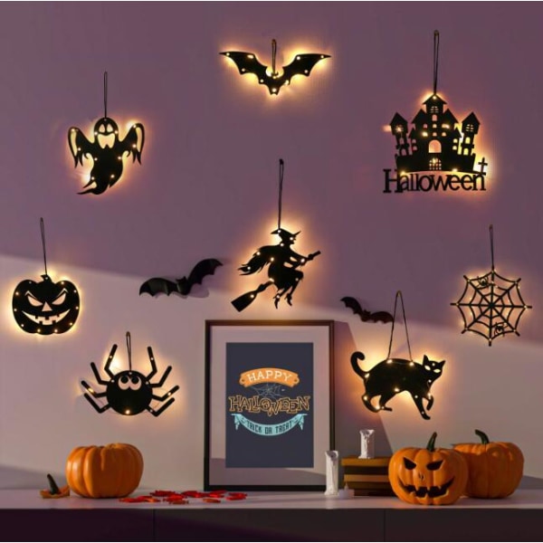 8st Halloween LED-belysning dekorationsljus 8PCS