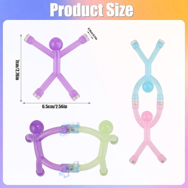 Magnetiska Fidget Leksaker, Magnetiska Män Barnleksaker 10-pack Style 1
