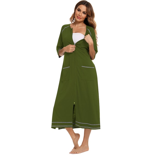 Kvinnors ammande sovklänning för gravida green XL