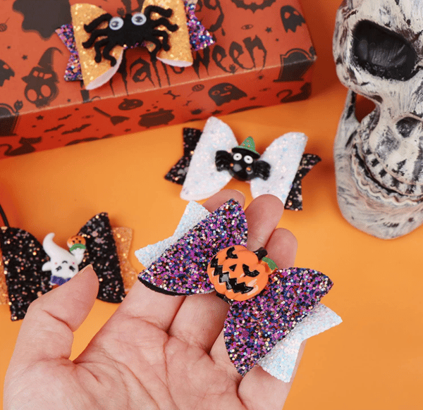 4-pack Halloween hårbågar Clip New Girl Bow