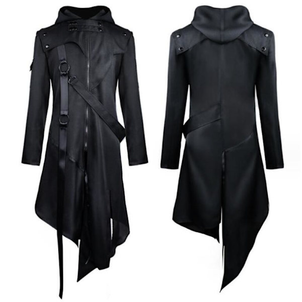 Miesten goottilainen vintage-takki Halloween-takki M