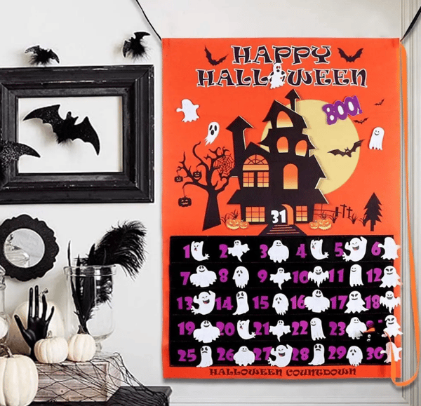 Halloween adventskalender för barn orange