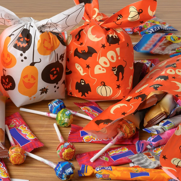 100 kpl Halloween-karkkipusseja temppuiluun tai herkkujen jakamiseen Set 1