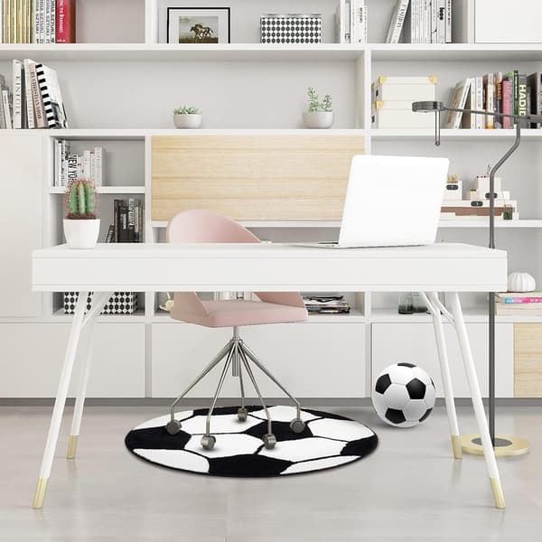 Barneromsteppe Basketball Rund Teppe Gulv Stol Matte E1