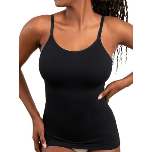 Camisole för kvinnor, magkontroll Shapewear Black 3XL