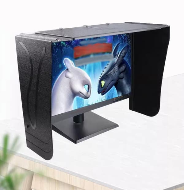27 tommers LCD LED videomonitor hette solskjerm solhette