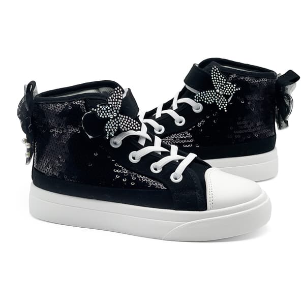 Søde høje sneakers i kanvas til piger black 35.5