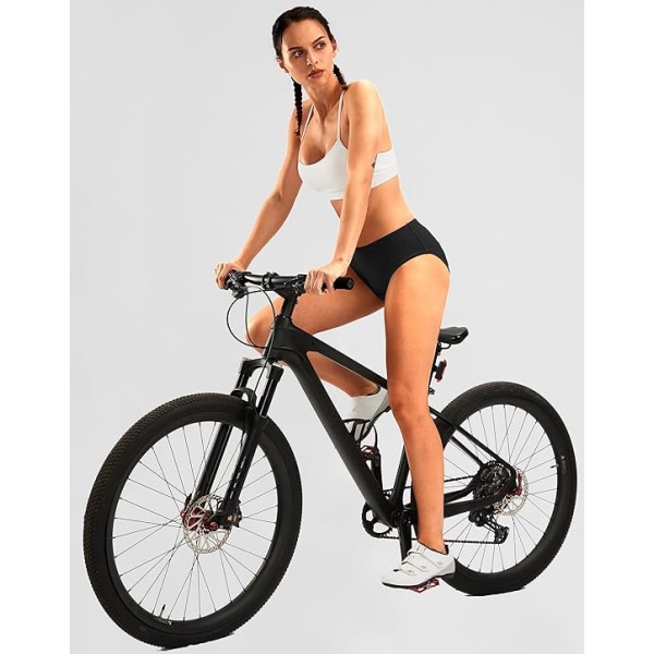 4D vadderade cykelunderkläder för kvinnor Cykelcykelshorts Cykelbyxor Black L