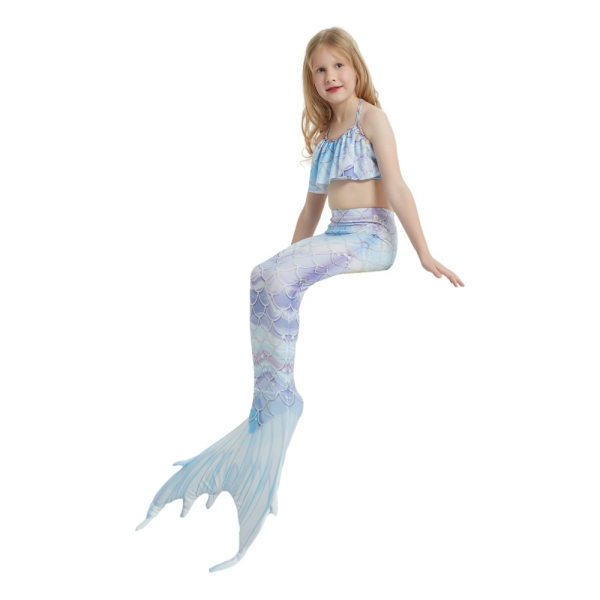 Baddräkt Mermaid Tails för simning blue white 4XL