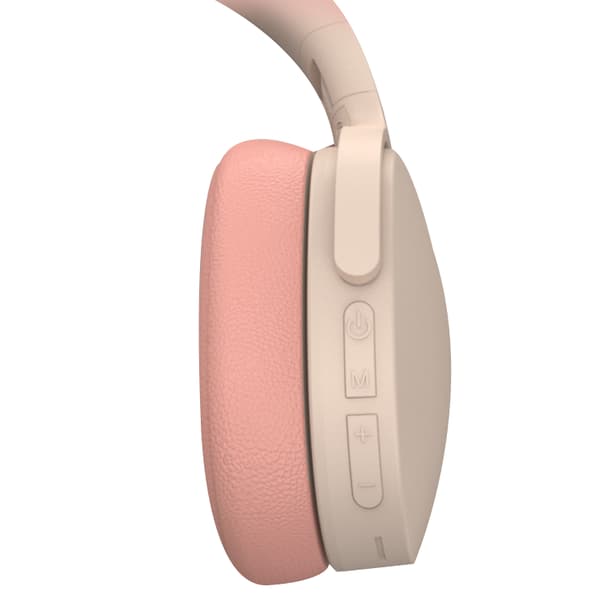 Trådlösa Bluetooth Over-Ear stereohörlurar pink