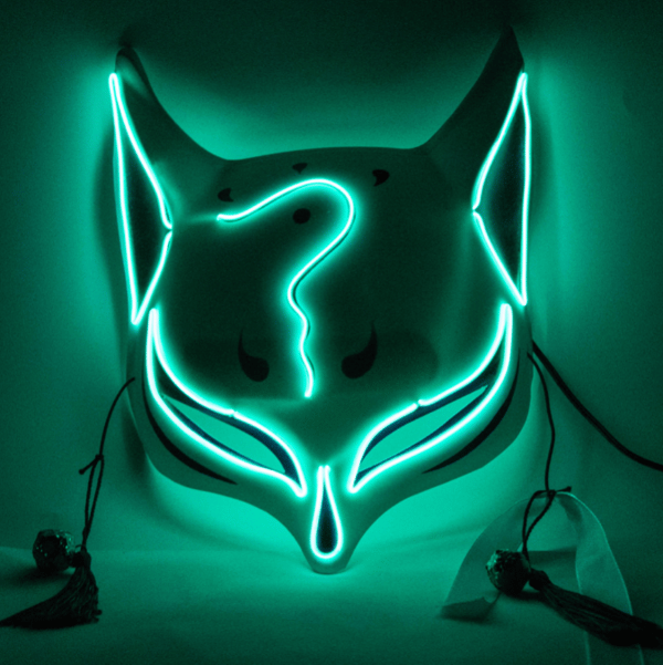 Fox Mask för män Kvinnor Halloween Kostym Prop green