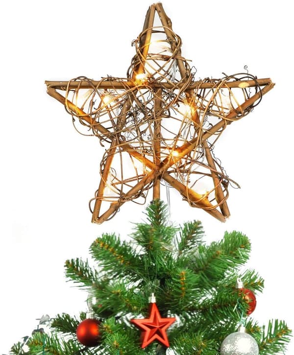 Julepynt for tretopper, 10 LED-lys tretopper Warm Light